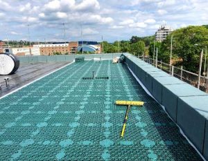 Blue roofing