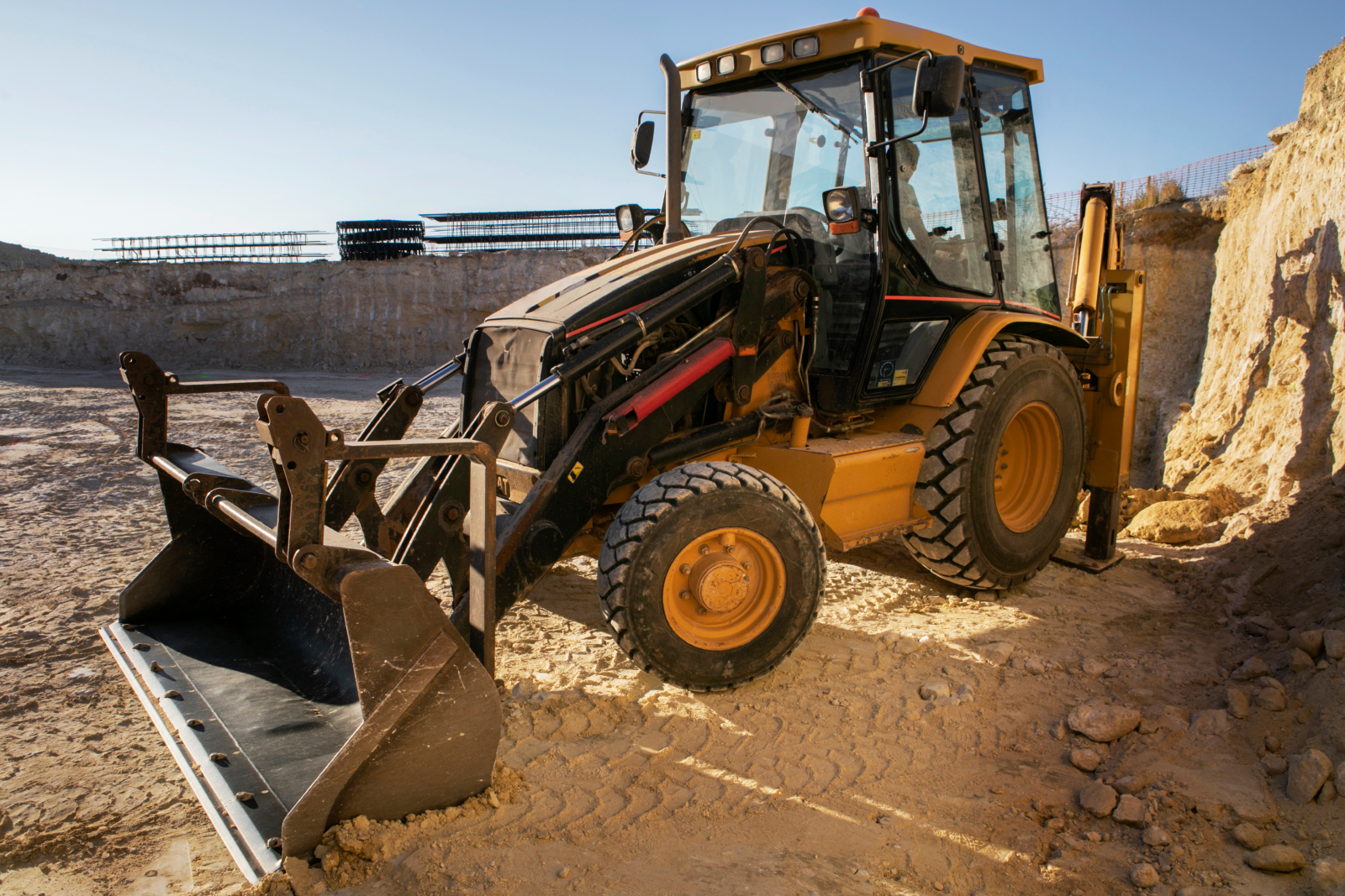 Image showing an excavator on a construction site