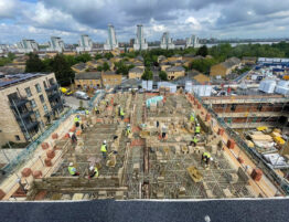 Image showing a construction site using the modular G decking system