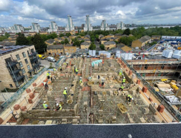 Image showing a construction site using the modular G decking system