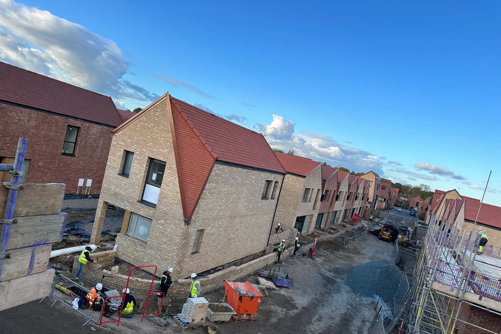 Image showing houses being built on a building site in Basildon