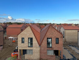 Image of a construction site where houses are under development.