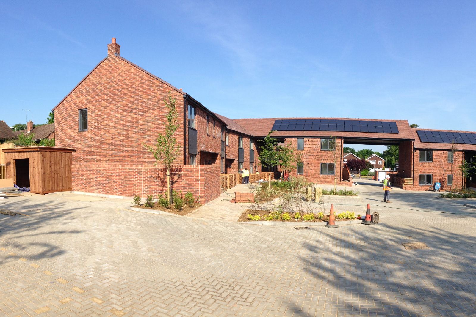 Small-scale development site featuring housing